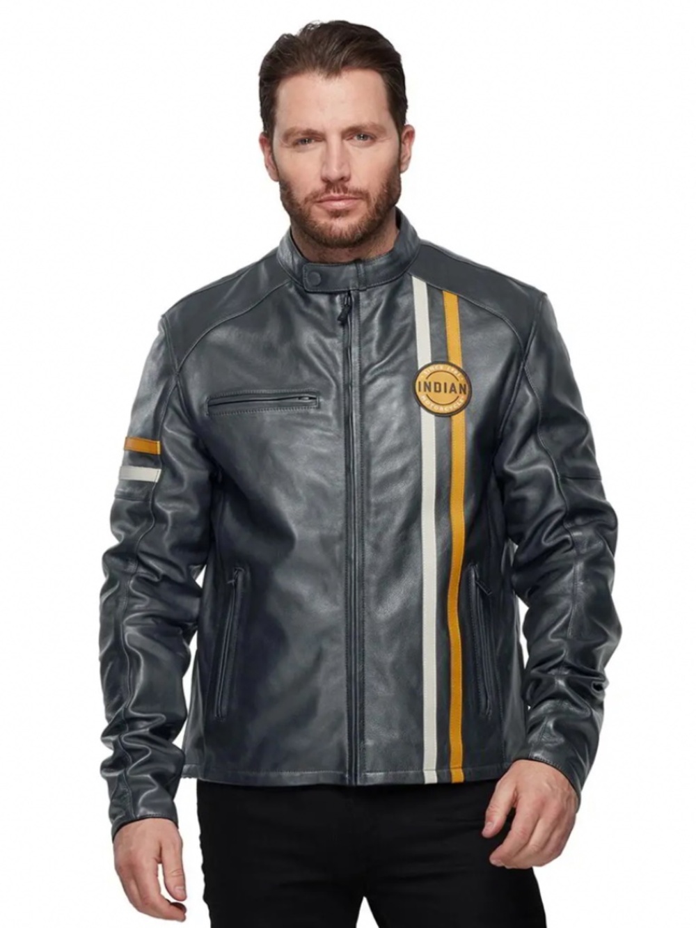 Indian Motorcycle Leather Jacket - Size Large